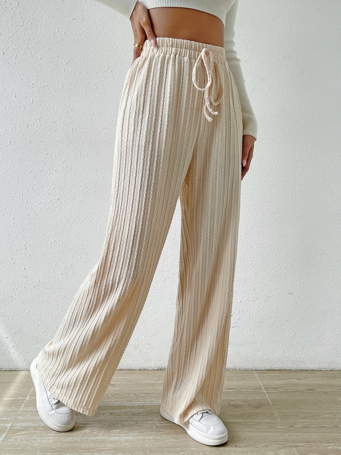 Honey Drawstring Wide Leg Pants